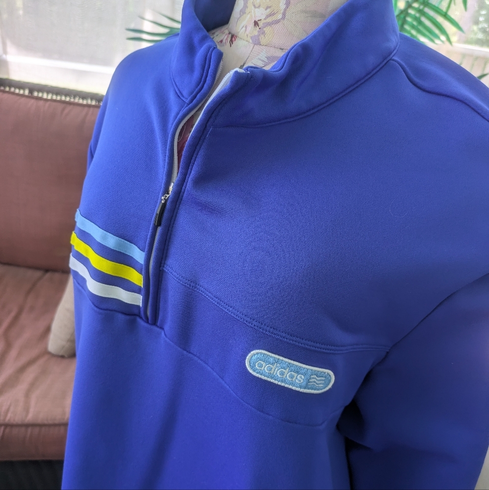 Adidas Blue Quarter-Zip Pullover